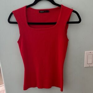 Georgioustudio Bold Red Tank Top knit silk blend